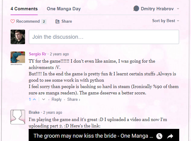 One Manga Day Disqus comments